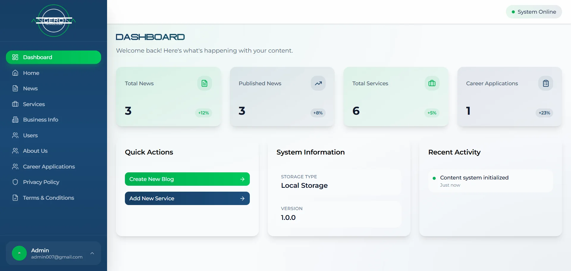 Agerona Website thumbnail 3
