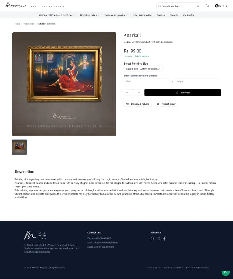 Maryam Arts & Studio screenshot 3