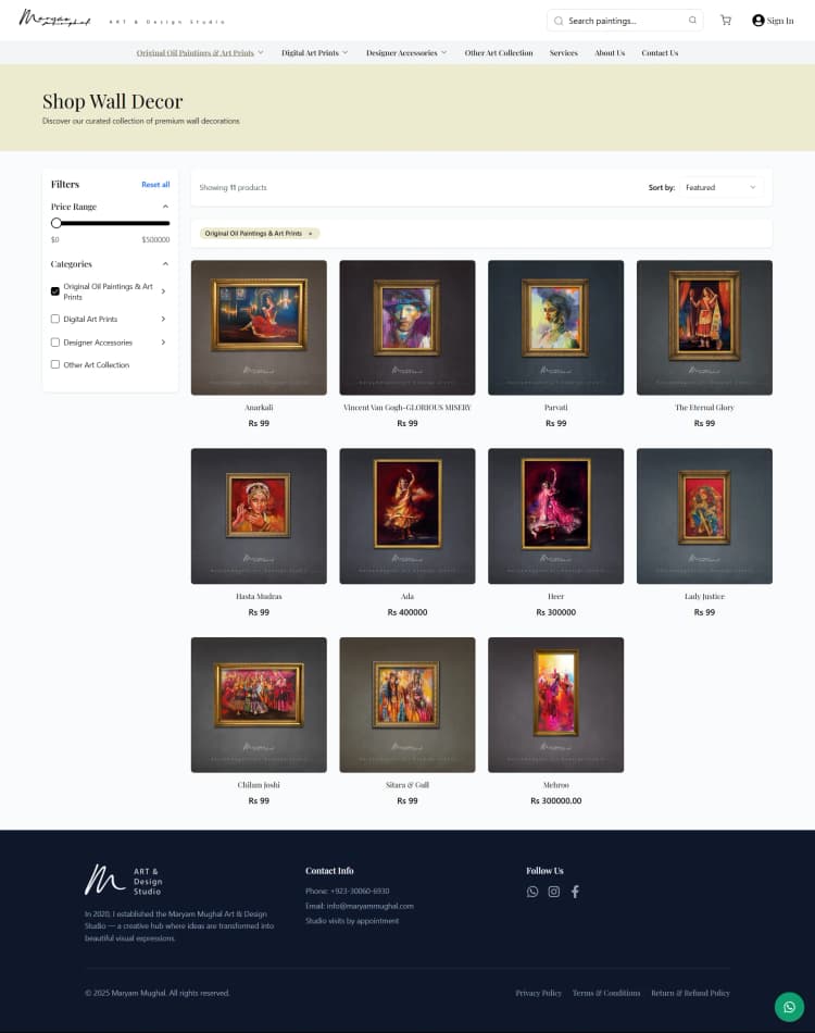 Maryam Arts & Studio screenshot 2
