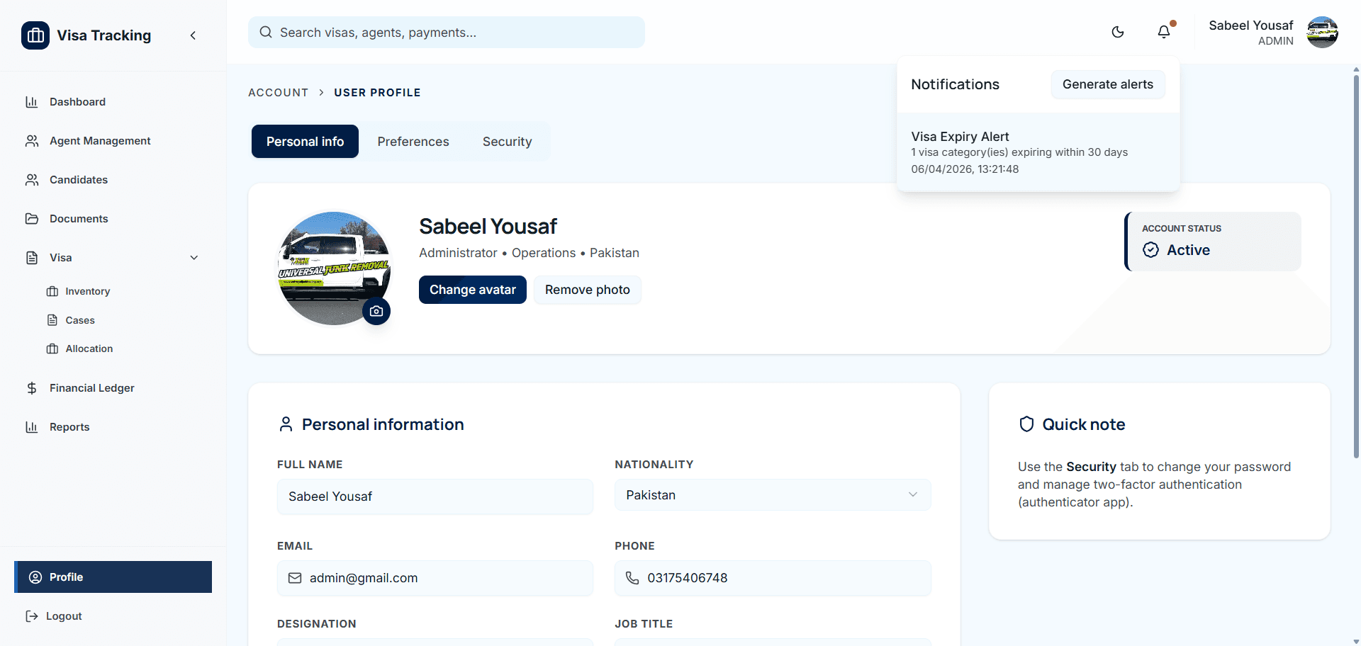 Visa Tracking thumbnail 14